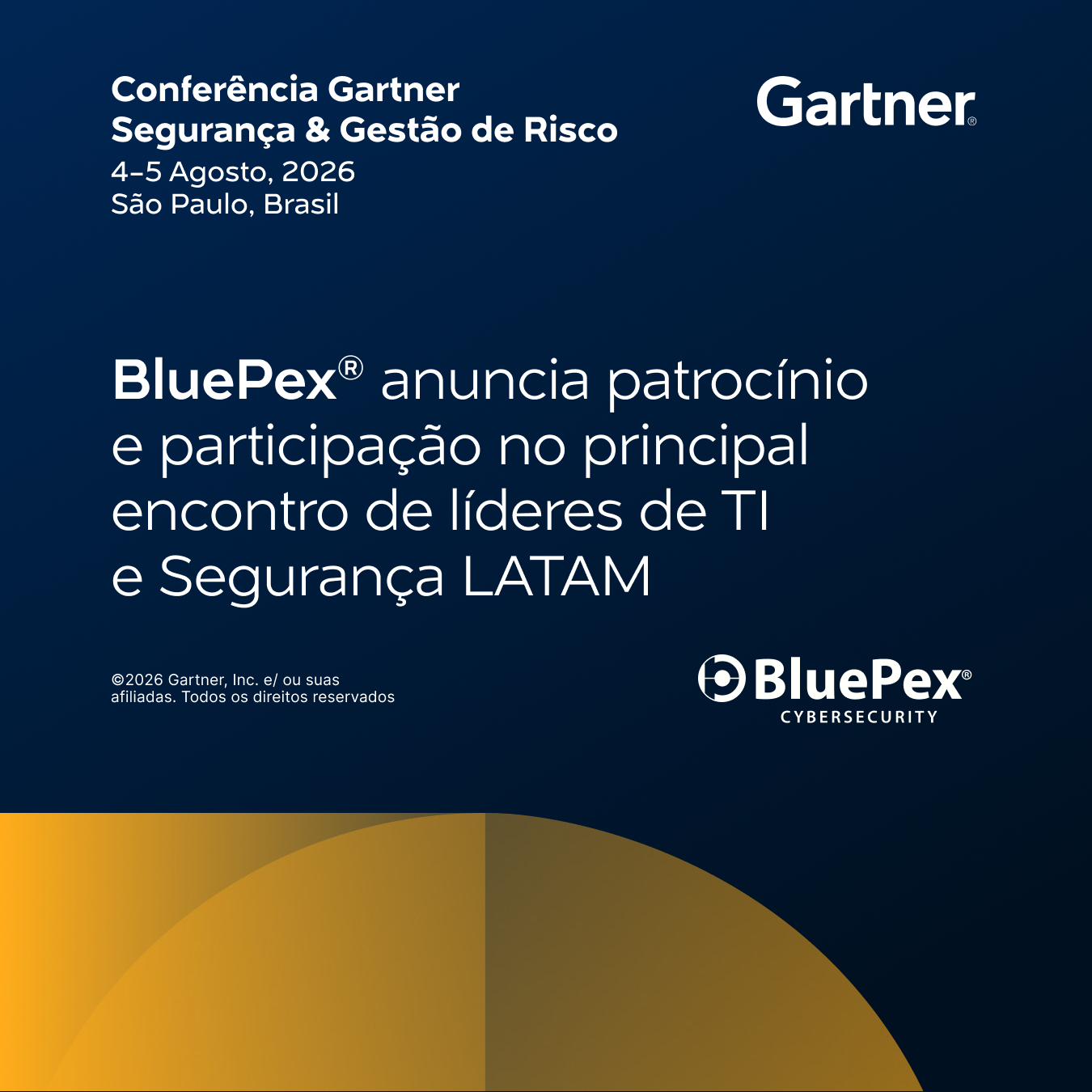 BluePex confirma patrocínio na Conferência Gartner® e apresenta seu novo portfólio de cibersegurança